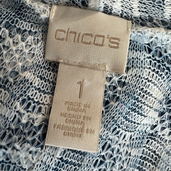 ❤️*GORGEOUS OPEN FRONT TOPPER w/LACE DETAIL SPRING/SUMMER CHICO SIZE: 1 = 8/10 - Picture 11 of 11